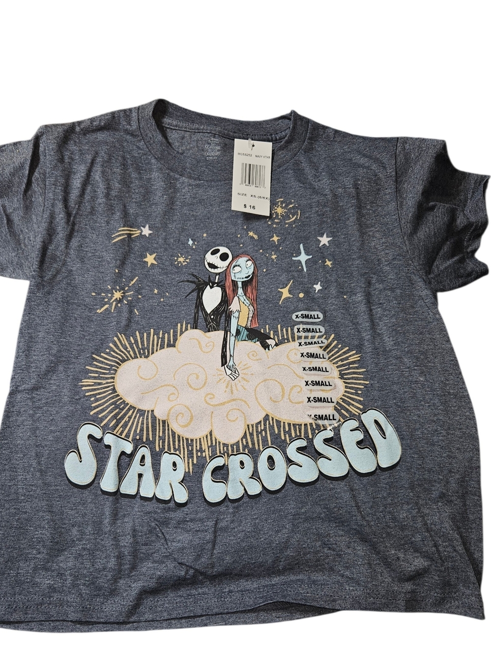 Star Crossed Graphic Kids Tee - Heather Navy